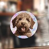 Swavecat Lagotto Romagnolo Lot de 50 autocollants ronds en vinyle pour la Saint-Valentin et les boîtes de bouteilles 10,2 cm, sk11w7oszp9c