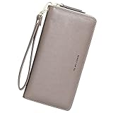 GEEAD Wallets for Women Large Capacity PU Leather Credit Card Holder Clutch Wristlet Wallet