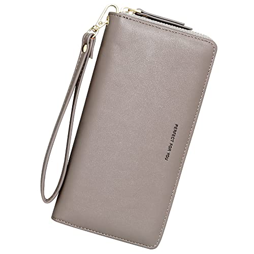 Image of GEEAD Custom Design Wristlet Wallets for Women PU Leather RFID Blocking Wallet