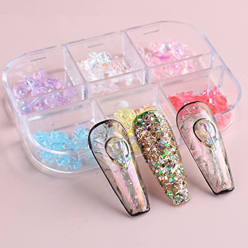 Flowers Nail Art Rhinestone, 3D Resin Floral Rose Nail Art Gems Supplies, Flower Glitter Flakes Sequins Jewels Accessories For Fingernail, Women Girls Manicure Shiny Decorations, Floral Nail Art Tips #TOP5