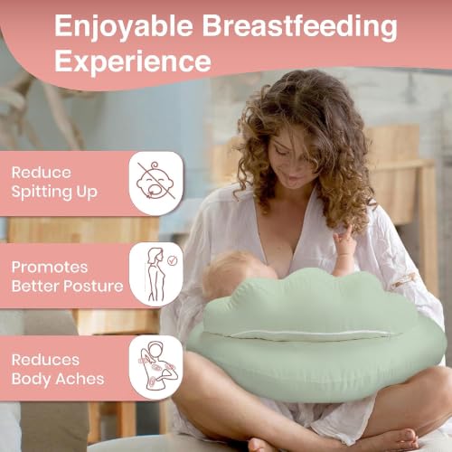 Image of PILLANI Nursing Pillow, Breastfeeding Pillows for Enhanced Safety & Comfort for Mom & Baby, Removable Cotton Cover, Adjustable Waist Strap, Breastfeeding Essentials, Baby Registry Search