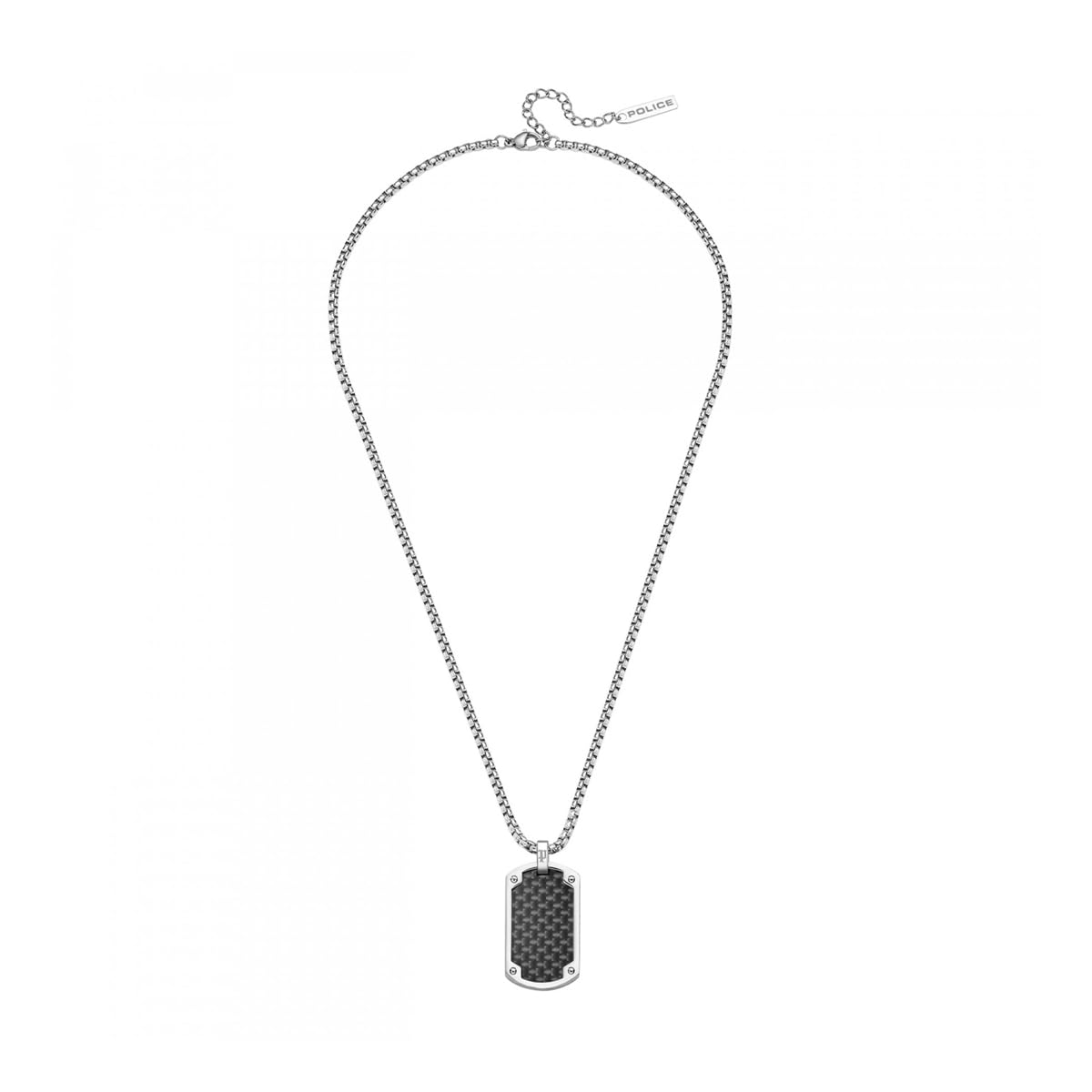 police U-TURN CARBON FIBRE TAG PENDANT WITH CHAIN NECKLACE FOR MEN - PEAGN0041701-picture-21