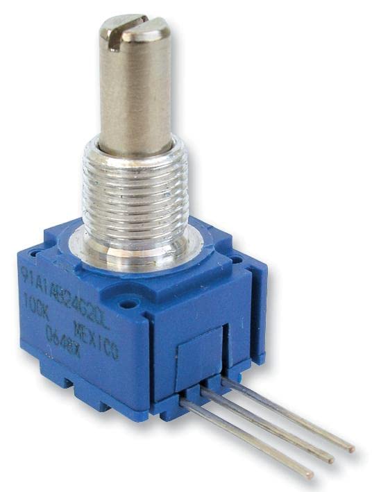 BOURNS 91R1A-R22-B20L Rotary Potentiometer, Conductive Plastic, 91 Series, 100 kohm, Linear, 1 Turns, 1 W, Panel (1 piece)