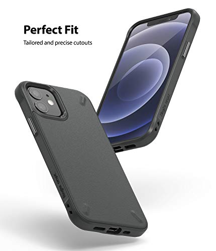 Image of Ringke Onyx for iPhone 12 mini Case Back Cover, [Extreme Tough] Rugged Flexible Protection Durable Anti-Slip TPU Heavy Impact Shock Absorbent for iPhone 12 mini Back Cover Case - Dark Gray