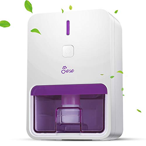 Jese Small Dehumidifier for Bedroom, Electric Quiet Mini Room Dehumidifier for 1800 Cubic Feet (220 sq. ft) Auto-Off Safe Dehumidifier for Basement,Bathroom, RV Trailer, Closet, Kitchen, Camper