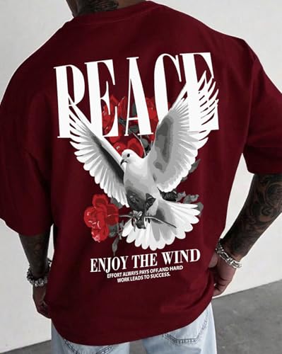 Image of AUSK Baggy Hip-Hop T-Shirt for Men - Graphic Printed T Shirts || Oversized Men Tshirt || T-Shirts