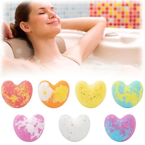 DIFLAX 7 Piezas Bombas de Baño, Bombas de Baño de Espuma, Spa Baño de Burbujas, Orgánicas y Naturales Artesanales de Baño de Burbujas para Regalos Mujer, Hombre, Niños