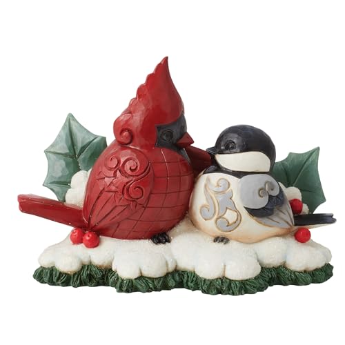 Enesco Jim Shore Heartwood Creek Four Seasons Highland Cardinal & Chickadee figurka