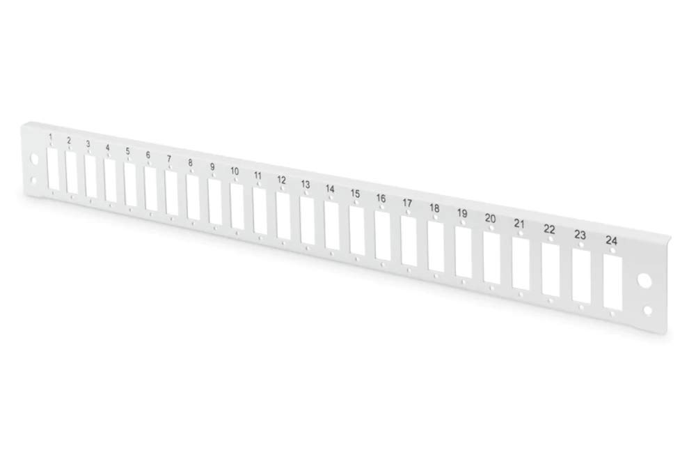 DIGITUS FO front panel, 1U, quick lock, 24x SC DX vertically, color grey (RAL 7035)