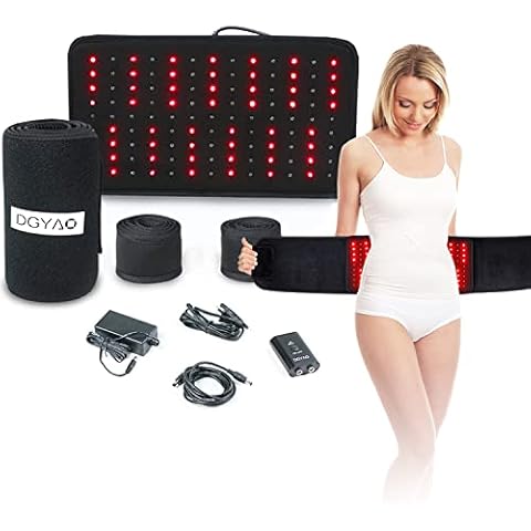 TUOYR Red & Infrared Light Therapy Belt Wrap for Back Shoulder Neck Pain Relief Flexible Wearable Large Treatment Area Therapy Pad with Timer FDA Cleared Device Cover