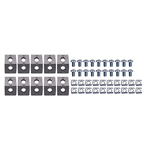 Rhnemuog Juego de 50 conectores de perfil de aluminio serie 2020 para accesorios de perfil de aluminio de ranura de 6 mm