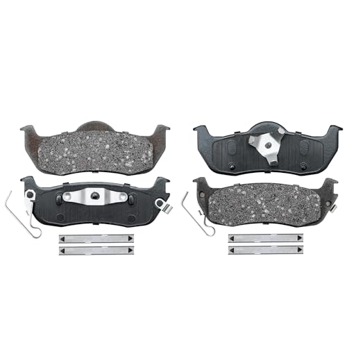 Image of Detroit Axle - Rear Brake Pads for 2005-2015 Nissan Armada 2004-2015 TITAN 2004 Pathfinder Armada 2004-2010 Infiniti QX56, Ceramic Brake Pads Replacement