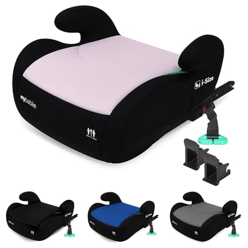 My Babiie MBCSB20 - Asiento elevador infantil ISOFIX, R129 i-Size 125-150 cm (Grupo 3, 6 a 12 años aprox.) Asiento de coche portátil para niños, cómodo, compacto, ligero, ideal para viajes, color rosa
