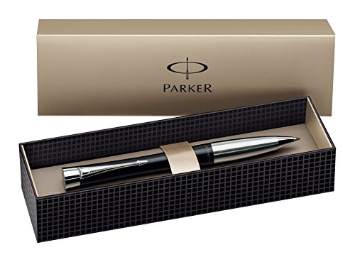 Parker Urban Classic Stylo-bille Pointe Moyenne Attributs Chromés Noir Feutré