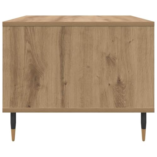 Table Basse Chêne Artisanal 60x50x40cm Style Industriel - 7