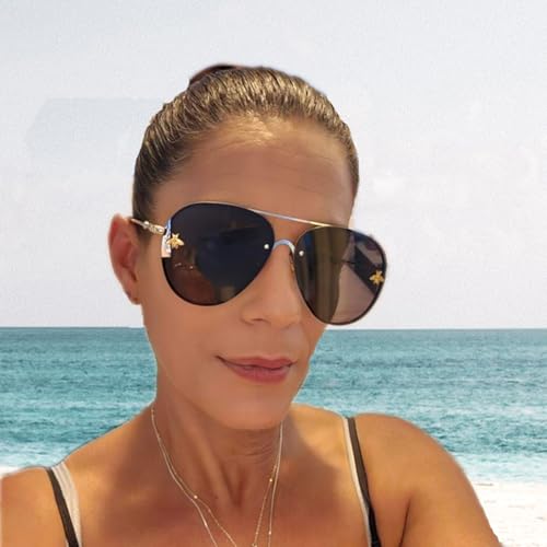 Fashion Culture Women's Buzzed Bee Charm 60mm Aviator Sunglasses (Black)3