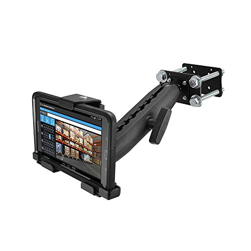 ARKON Mounts LockVise Metal Locking Forklift Tablet Mount | Durable Mounting Plate | Adjustable 8.5" Metal Shaft | Tablet Holder Fits iPad, Samsung, Google, Tab and more