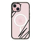 CASETiFY インパクト iPhone 15 ケース [MIL規格準拠 (4x MIL-STD-810G)/2.5mからの落下試験をクリア/MagSafe に対応] - LINE ART - ブラック