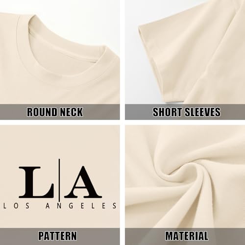 Image of BeWithYou Oversized Graphic Tshirts for Men Vintage Los Angeles Letter Graphic Shirt Baggy Streetwear Tee Casual Cotton Tops