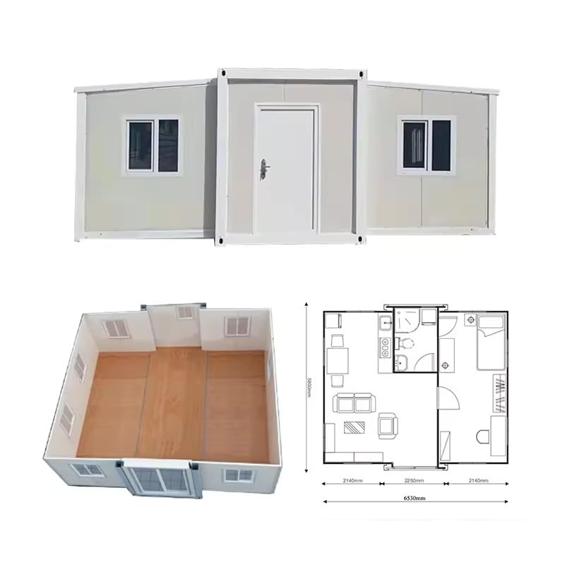 30FT Tiny House to Live in,Portable Prefab House with 2 Bedroom,1 Full Equiped Bathroom and Kitchen,Prefabricated Container House for Adults Living,Foldable Mobile Home with Steel Frame - Image 4