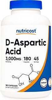 Nutricost D-Aspartic Acid (DAA) Capsules 3000mg Per Serving (180 Capsules) - Non-GMO