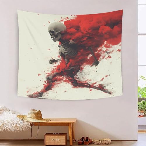 Couverture murale tête de mort 3D pour habiller un grand mur blanc sans peinture