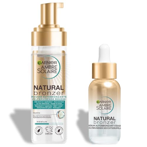 GARNIER Ambre Solaire - Coffret Mousse & Sérum Autobronzants & Hydratants - Teint Naturel &...