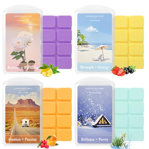 SCENTORINI Cubi di Cera Profumata, Fondenti Profumati Aroma Healing, Profumi d'Ambiente, Cera di soia con Olio Essenziale Profumo Casa, Cubi di Cera Lunga Durata per Casa SCENTORINI Cubi di Cera Profumata, Fondenti Profumati Aroma Healing, Profumi d'Ambiente, Cera di soia con Olio Essenziale Profumo Casa, Cubi di Cera Lunga Durata per Casa