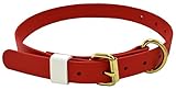 J&J Dog Supplies Boithane Dog Collar 1' Wide & Adjustable from 14' to 24', Red
