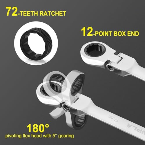Clé mixte polygonale et cliquet flexible Gunpla pour écrous difficiles