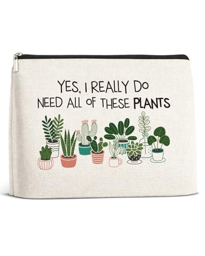 DCXFQWY Plant Gifts Makeup Bag, Plant Lover Gifts for Women Gardener, Garden Gift for Gardeners Woman, Gardening Gift for Planting Lover Birthday Cosmetic Bag with Zipper