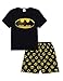 thepyjamafactory, Pigiama Corto in Cotone Ufficiale Batman da Uomo, Nero, l