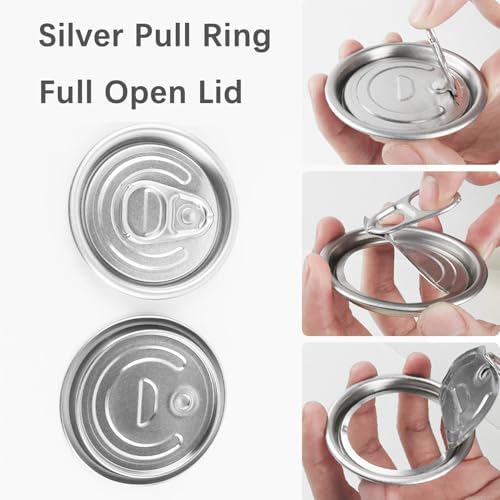 Sturdy Aluminium Can Lids | Ring Pull Protector for Fizzy Drinks | Wide Neck Covers for Easy Pouring | Ideal for Food Storage & Freshness Preservation