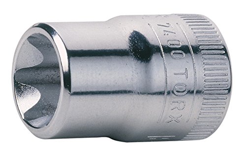 BAHCO SB6700TORX-E4 BHSB6700TORX-E4 Vasos 1/4" Torx Hembra E4 Clip, Standard