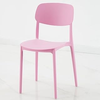 GaoYIYI Juego De Sillas De Comedor Apilables Modernos De 4/6 Taburetes De Plástico Liviano para Uso En Interiores Sin Brazos Ideal para Eventos Dormitorios Y Salas De Estar(Size:Set of 4,Color:Rosa)