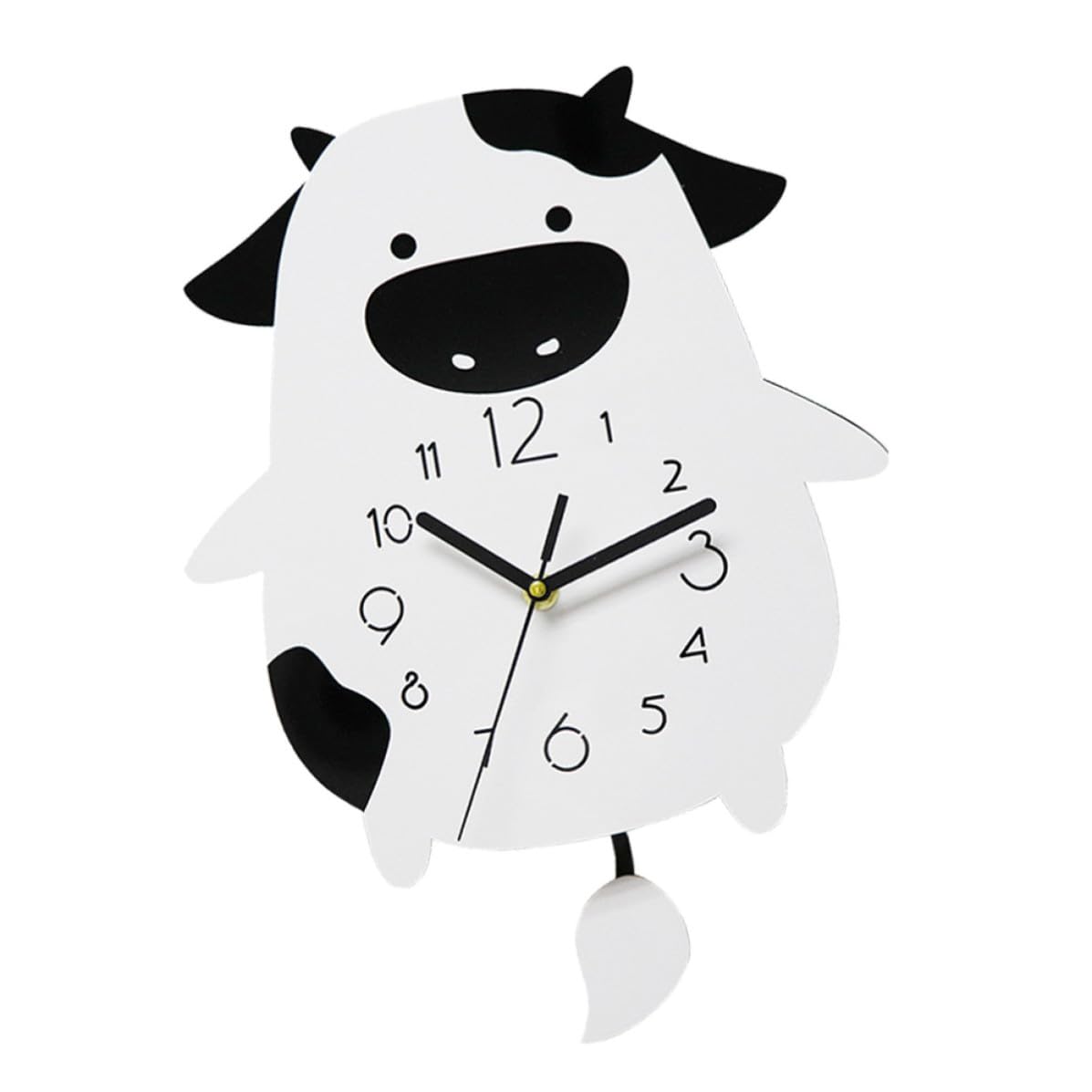 Horloge murale vache acrylique blanc pour une maison chaleureuse