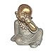 Produktbild RM E-Commerce Buddha Figur Garten, Mönch Nichts Sagen, Deko Statue 45,5x38,5x42 cm groß, Gartendeko Skulptur Gold