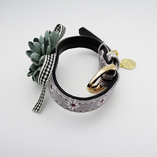 Petfavorites Kitten Puppy Collar - Flower Bow Tie Cat Dog Necklace - Teacup Chihuahua Yorkie Clothes Holiday Costume Outfits Accessories, Adjustable Buckle. (Light Green, 8.7 To 11-Inch) #TOP3