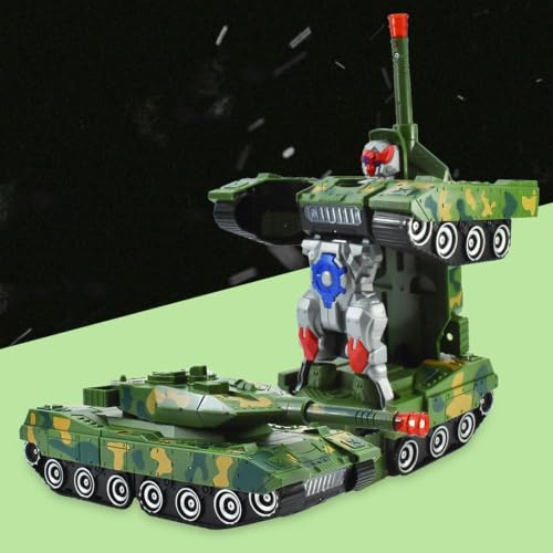 Coche robot transformador con rotación 360 y luces para niños 2