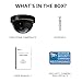 WALI Dummy Fake Security CCTV Dome Camera with Flashing Red LED Light with Security Alert Sticker Decals (SD-2), 2 Packs, Black