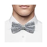 Sequin Banded Bow Ties Men's Adjustable Length Bowtie, Double-Layer Bowtie, Many Colors to Choose Fr