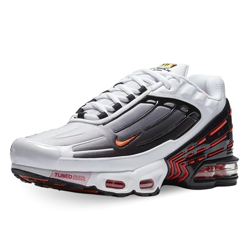 Nike Air Max Plus 3 - Tenis para hombre (CK6715-101, blanco/negro/humo de pistola/naranja equipo), Blanco, 47.5 EU