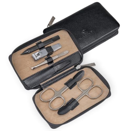 Set manucure WINDROSE Beluga M noir complet avec ciseaux et lime à ongles - 5