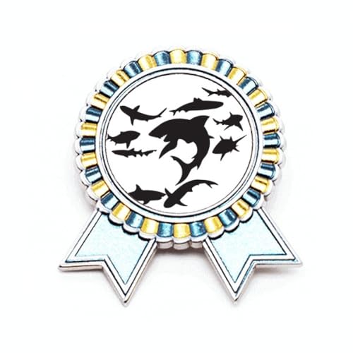 Broche requin noir Blue Ocean M : fixez ce bijou en métal sans abîmer vos vêtements