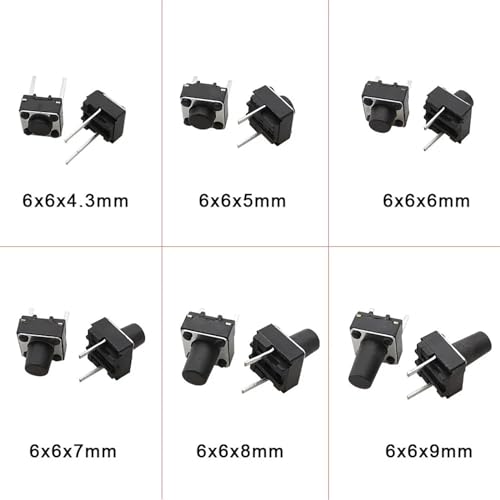 Micro interrupteur 6x6x5mm idéal pour réparer une télécommande de garage