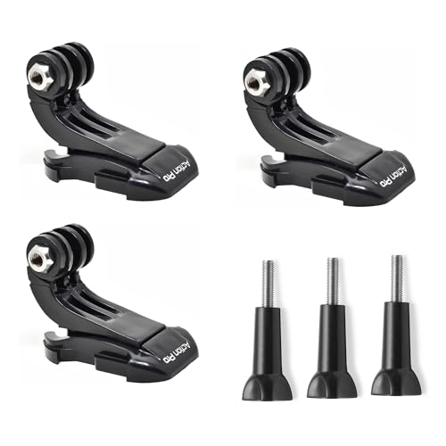 Action Pro Improved Tough J Hook Quick Release Buckle Mount Compatible with GoPro 12 11 10 9 8 7 6 5 4 4k Eken AKASO SJCAM YI and Other Action Cameras