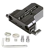 15mm Camera Base Plate with Rod Rail Clamp for Sony FS7, Sony A7 Series, for Canon C100/C300/C500, Panasonic GH5