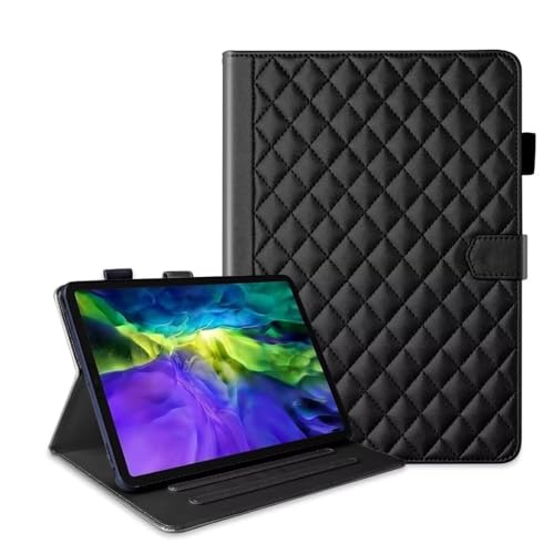Coque iPad Pro 12.9 pouces housse en cuir noir pour modèles 2022 à 2018