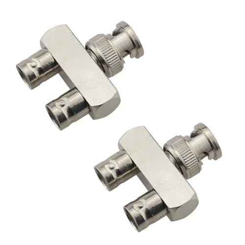 Adaptador divisor BNC macho a dual BNC hembra x2 miniatura 1