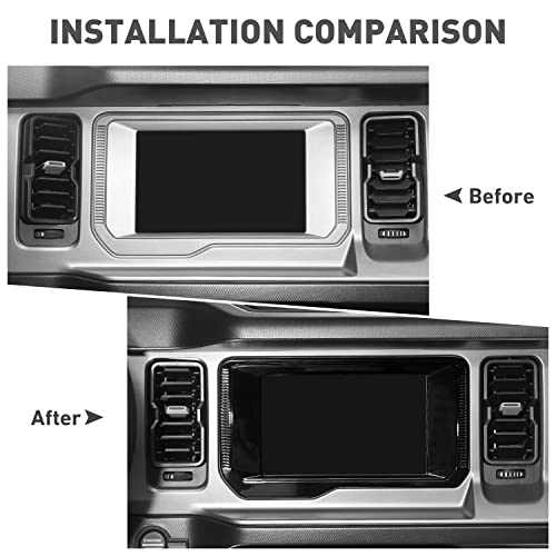 HTHE Capa para painel de navegação do painel do painel do console central Ford Bronco 2021 2022+ (1